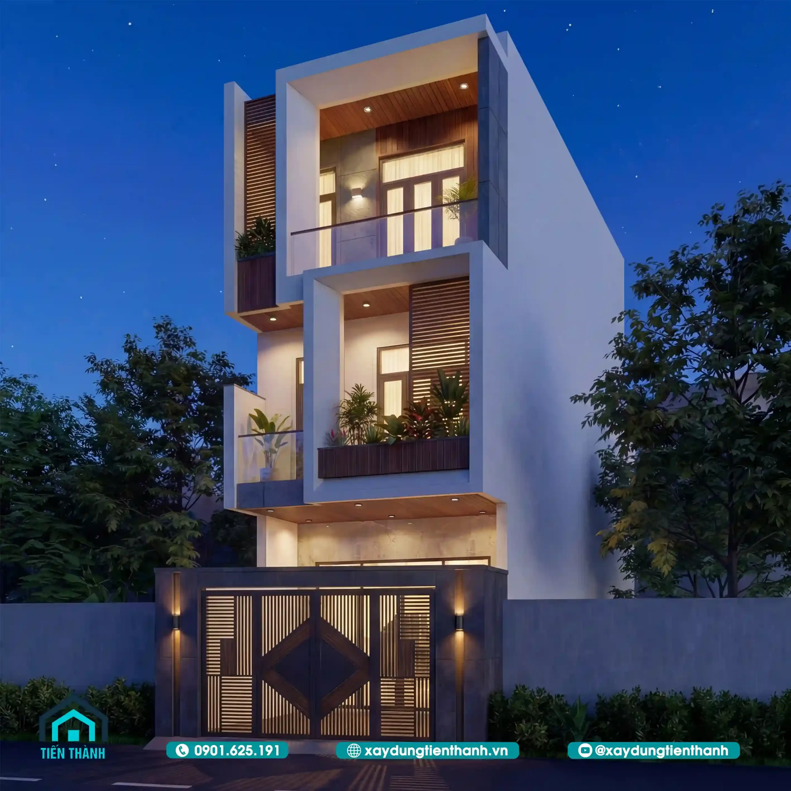 Mẫu Nhà 3 Tầng 4 Phòng Ngủ 5x20 Hiện Đại Hoàn Hảo nha 3 tang 4 phong ngu 5x20 13 scaled - Mẫu Nhà 3 Tầng 4 Phòng Ngủ 5x20 Hiện Đại Hoàn Hảo