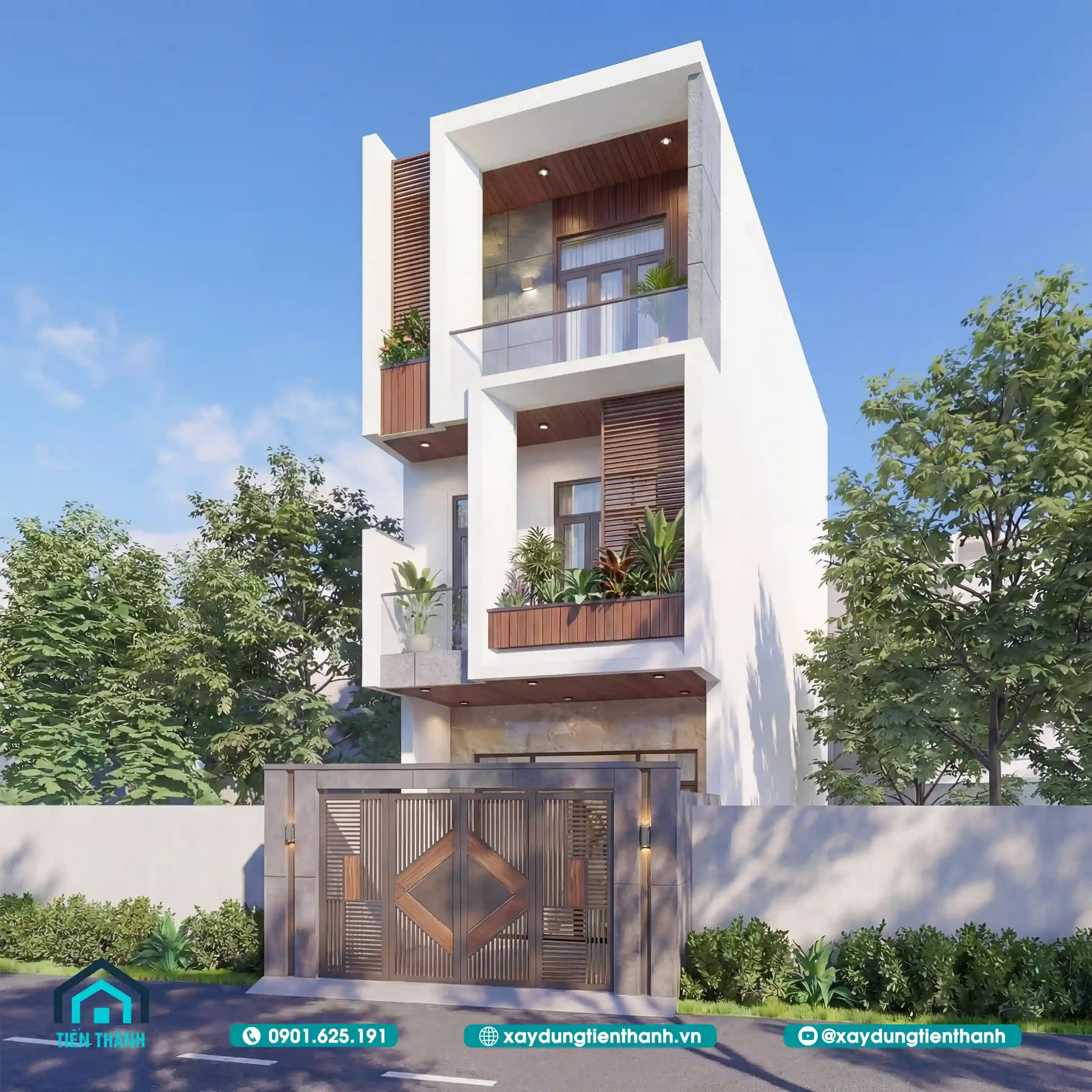 Mẫu Nhà 3 Tầng 4 Phòng Ngủ 5x20 Hiện Đại Hoàn Hảo nha 3 tang 4 phong ngu 5x20 7 scaled - Mẫu Nhà 3 Tầng 4 Phòng Ngủ 5x20 Hiện Đại Hoàn Hảo