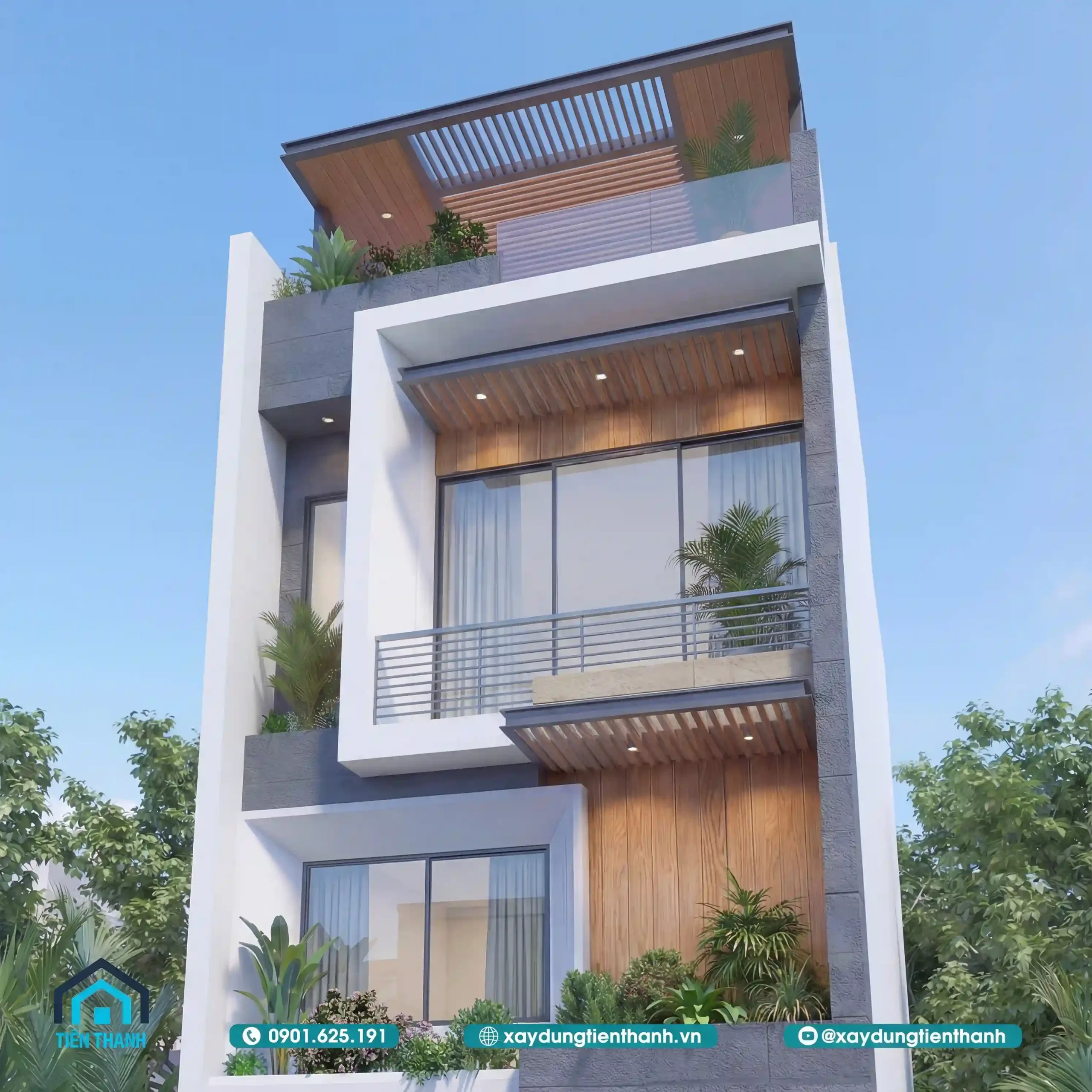 Mẫu Nhà 3 Tầng Có Gara Ô Tô Hiện Đại: Kiến Trúc Tối Ưu nha 3 tang co gara o to 10 scaled - Mẫu Nhà 3 Tầng Có Gara Ô Tô Hiện Đại: Kiến Trúc Tối Ưu