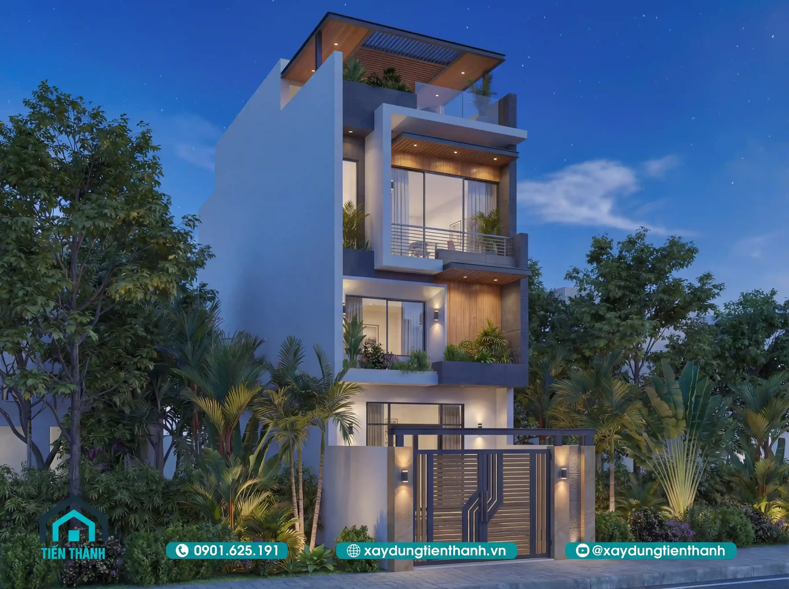 Mẫu Nhà 3 Tầng Có Gara Ô Tô Hiện Đại: Kiến Trúc Tối Ưu nha 3 tang co gara o to 14 scaled - Mẫu Nhà 3 Tầng Có Gara Ô Tô Hiện Đại: Kiến Trúc Tối Ưu