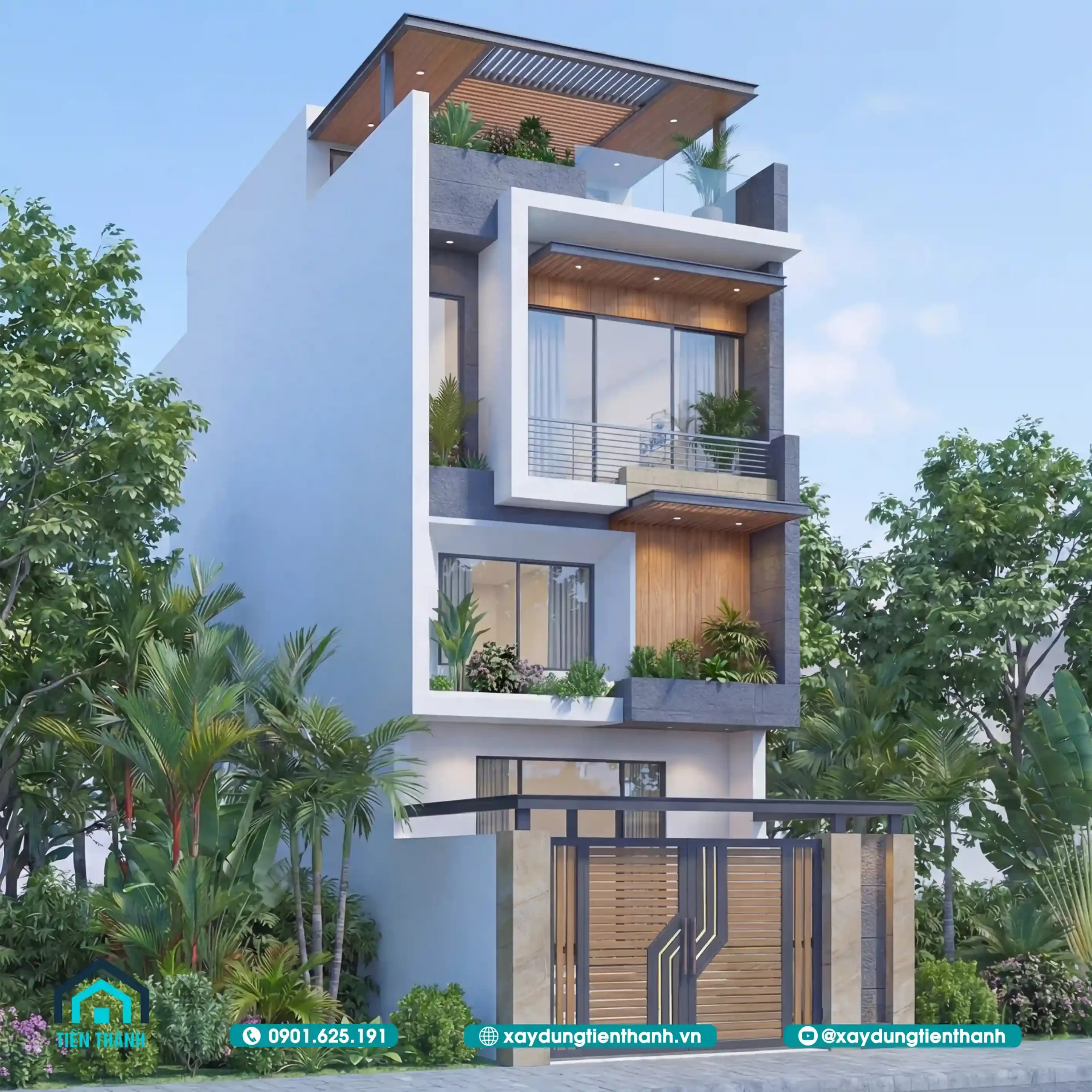 Mẫu Nhà 3 Tầng Có Gara Ô Tô Hiện Đại: Kiến Trúc Tối Ưu nha 3 tang co gara o to 7 scaled - Mẫu Nhà 3 Tầng Có Gara Ô Tô Hiện Đại: Kiến Trúc Tối Ưu