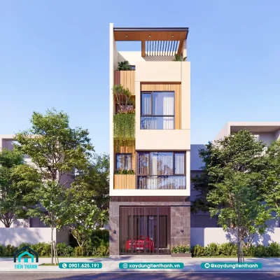 nha 4 tang mat tien 5m 5 400x400 - Nhà 4 tầng mặt tiền 5m hiện đại tiện nghi với thiết kế đẹp