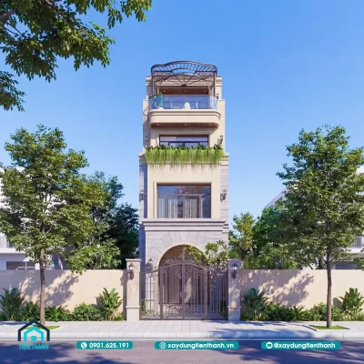 nha 4 tang tan co dien 5 400x400 - Mẫu Thiết Kế Nhà 4 Tầng Tân Cổ Điển Sang Trọng Đẳng Cấp Nhất