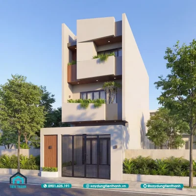 nha 5x20 3 phong ngu 6 400x400 - Mẫu Thiết Kế Nhà 5x20 3 Phòng Ngủ Hiện Đại: Tối Ưu