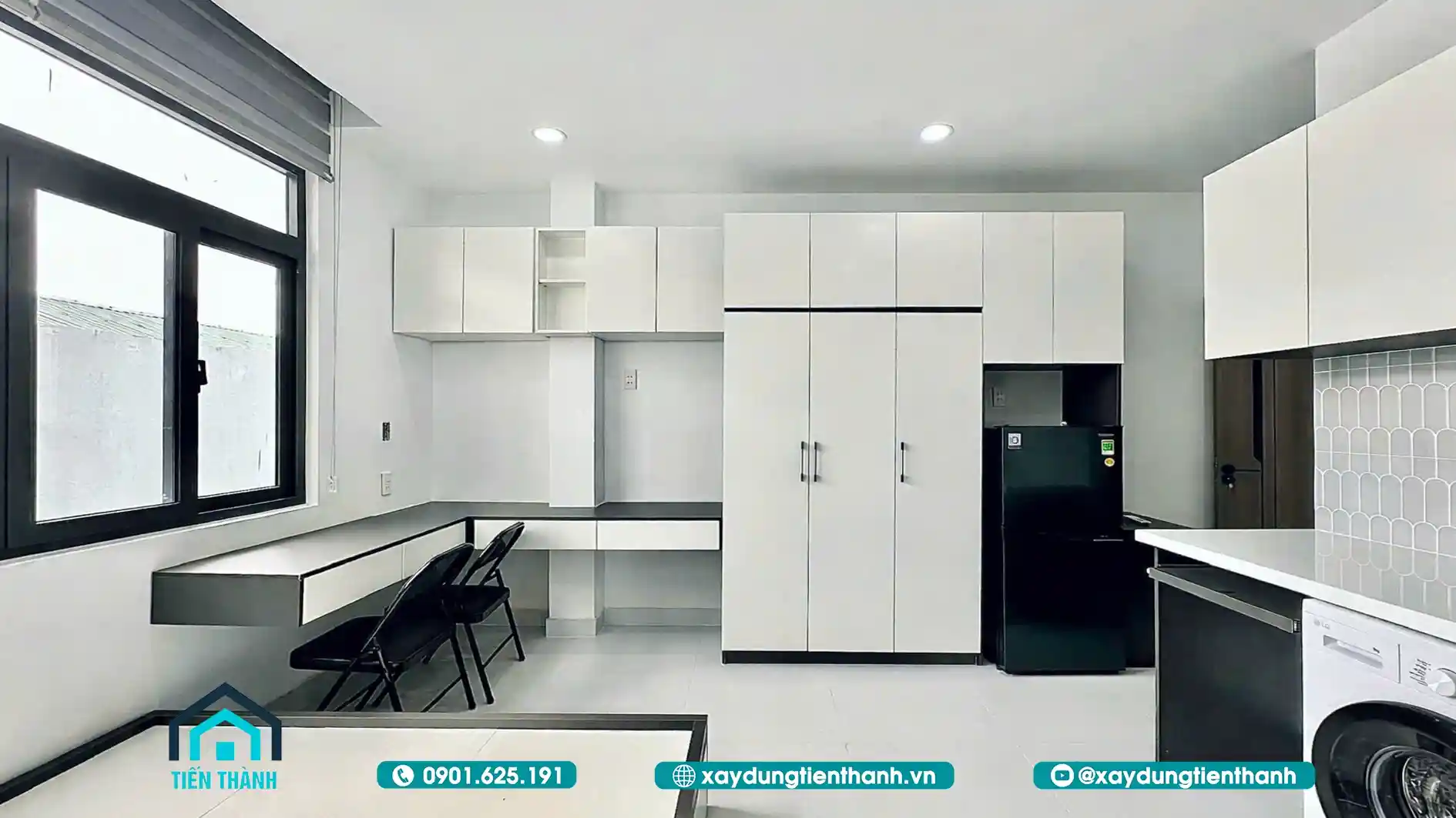 thiet ke phong tro 15m2 khong gac 3a - Thiết kế ph&ograve;ng trọ 15m2 kh&ocirc;ng g&aacute;c đẹp [TIẾT KIỆM NHẤT]