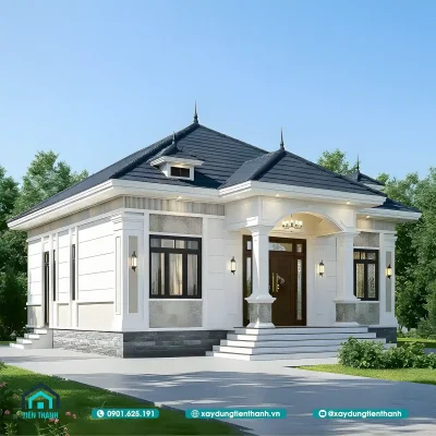 mau nha cap 4 4 phong ngu 150m2 2 400x400 - Mẫu Nhà Cấp 4 4 Phòng Ngủ 150m2 Đẹp Cho Gia Đình