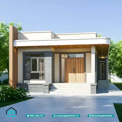 mau nha cap 4 hien dai 3 phong ngu 1a 400x400 - Mẫu Nhà Cấp 4 Hiện Đại 3 Phòng Ngủ Đẹp Đáng Xây