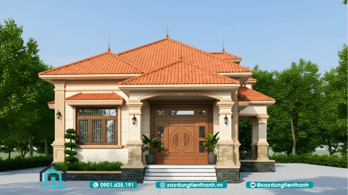 mau nha cap 4 nong thon 3 phong ngu 3 711x400 - Nhà Cấp 4 Nông Thôn 3 Phòng Ngủ Đẹp Mái Nhật Tiện Nghi