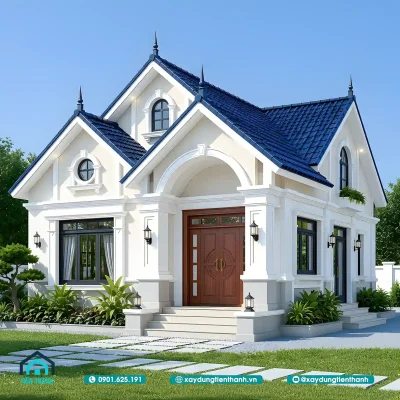 nha cap 4 nong thon 2 phong ngu 0 400x400 - Mẫu Nhà Cấp 4 Nông Thôn 2 Phòng Ngủ Đẹp Chi Phí Hợp Lý