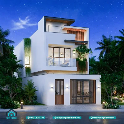 nha pho 2 tang hien dai 1a 400x400 - Nhà Phố 2 Tầng Hiện Đại Thiết Kế Tối Ưu Công Năng
