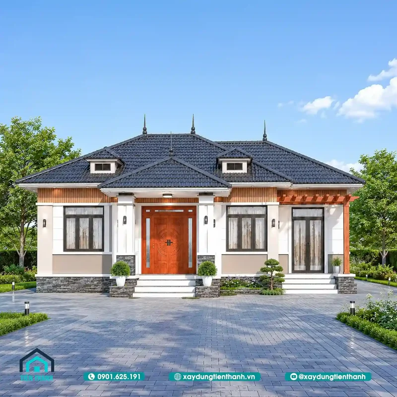 mau nha cap 4 120m2 3 phong ngu 1 tho 0 800x800 - Mẫu Nh&agrave; Cấp 4 Đẹp Ở N&ocirc;ng Th&ocirc;n Đ&aacute;ng X&acirc;y Dựng Nhất