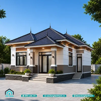 thiet ke nha cap 4 dep 0 400x400 - Thiết kế nhà cấp 4 đẹp hiện đại tối ưu công năng và chi phí