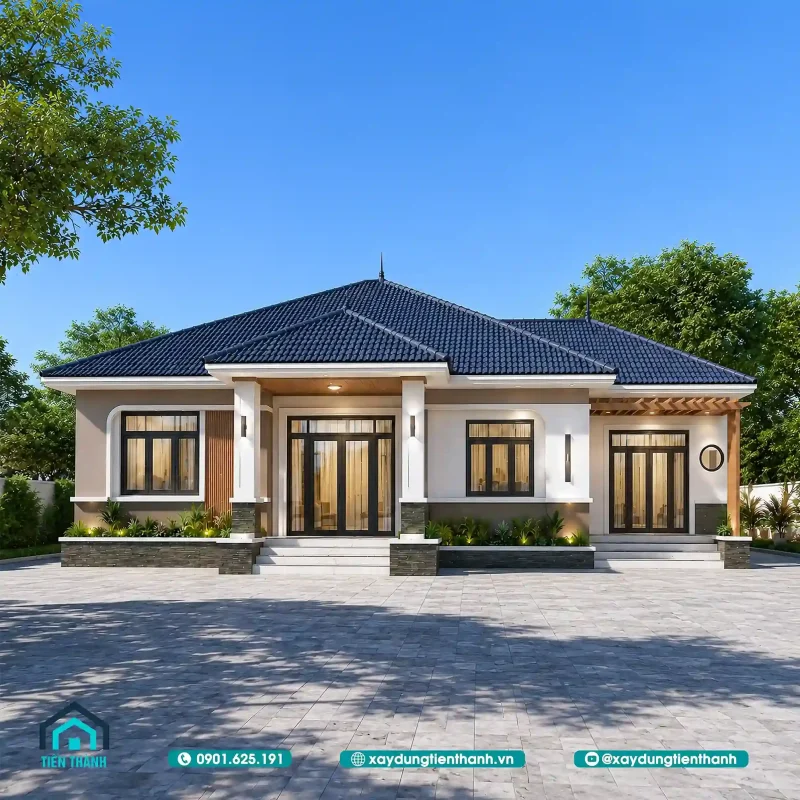 mau nha cap 4 san vuon nong thon 0 800x800 - Nh&agrave; Cấp 4 N&ocirc;ng Th&ocirc;n Đơn Giản Đẹp Tiết Kiệm Chi Ph&iacute;